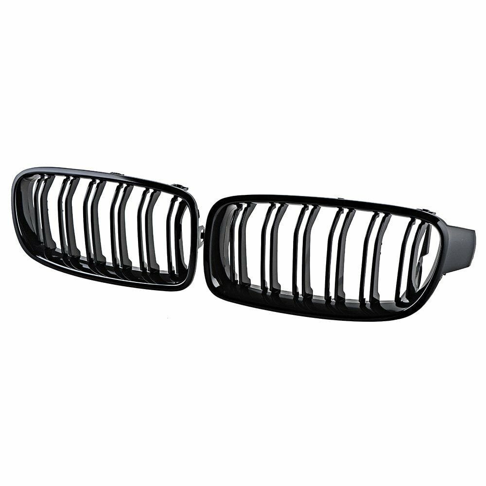 Gloss Black Front Kidney Grilles (Dual Slat) - BMW F30 F31