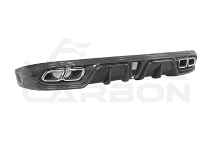 Carbon Fiber I Style Rear Diffuser w/ Exhaust Tips - Mercedes Benz AMG GT50 GT53 GT43 4 Door Coupe X290 (2019-2024)