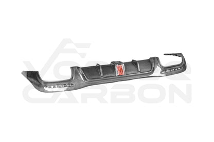 Carbon Fiber B Style Rear Diffuser w/ LED &amp; Exhaust Tips - Mercedes Benz S63 W222 Sedan (2017-2020)