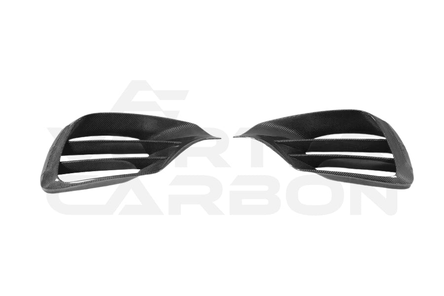 Carbon Fiber M Style Front Bumper Vent Trims - Mercedes Benz S63 W222 Sedan (2017-2020)