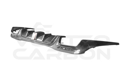 Carbon Fiber B Style Rear Diffuser w/ LED &amp; Exhaust Tips - Mercedes Benz S63 W222 Sedan (2017-2020)