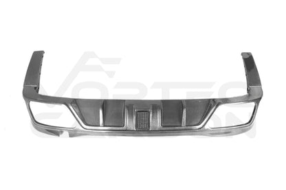 Carbon Fiber M Style Rear Diffuser w/ LED &amp; Exhaust Tips - Mercedes Benz S Class W223 Sedan (2021-2024)