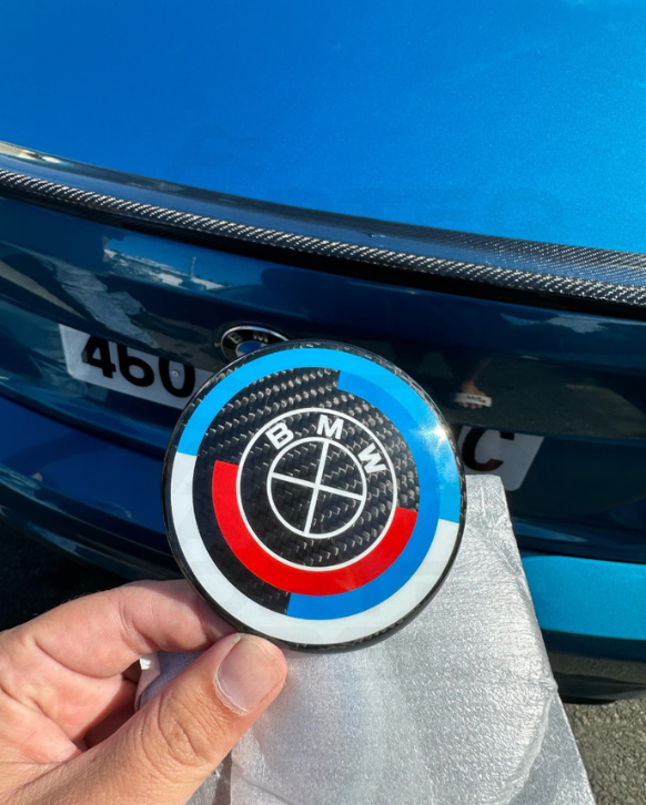 Carbon Fiber BMW 50th Anniversary Emblem Replacement