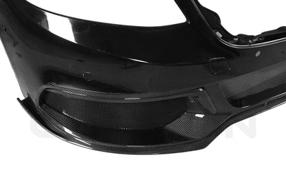 Partial Carbon Fiber B Style Front Bumper - Mercedes Benz W222 Sedan (2017-2020)