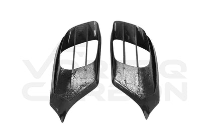 Carbon Fiber M Style Front Bumper Vent Trims - Mercedes Benz S63 W222 Sedan (2017-2020)