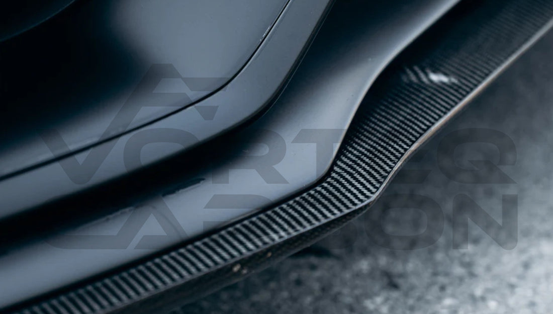 Carbon Fiber B Style Front Lip Mercedes Benz W205 C63/S AMG Coupe (2015 2021).