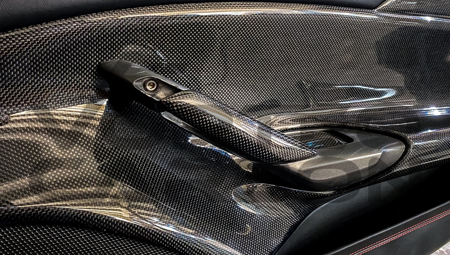 Carbon Fiber Door Handle Interior Kit Ferrari 488 GTB/Spyder (2015 2020)