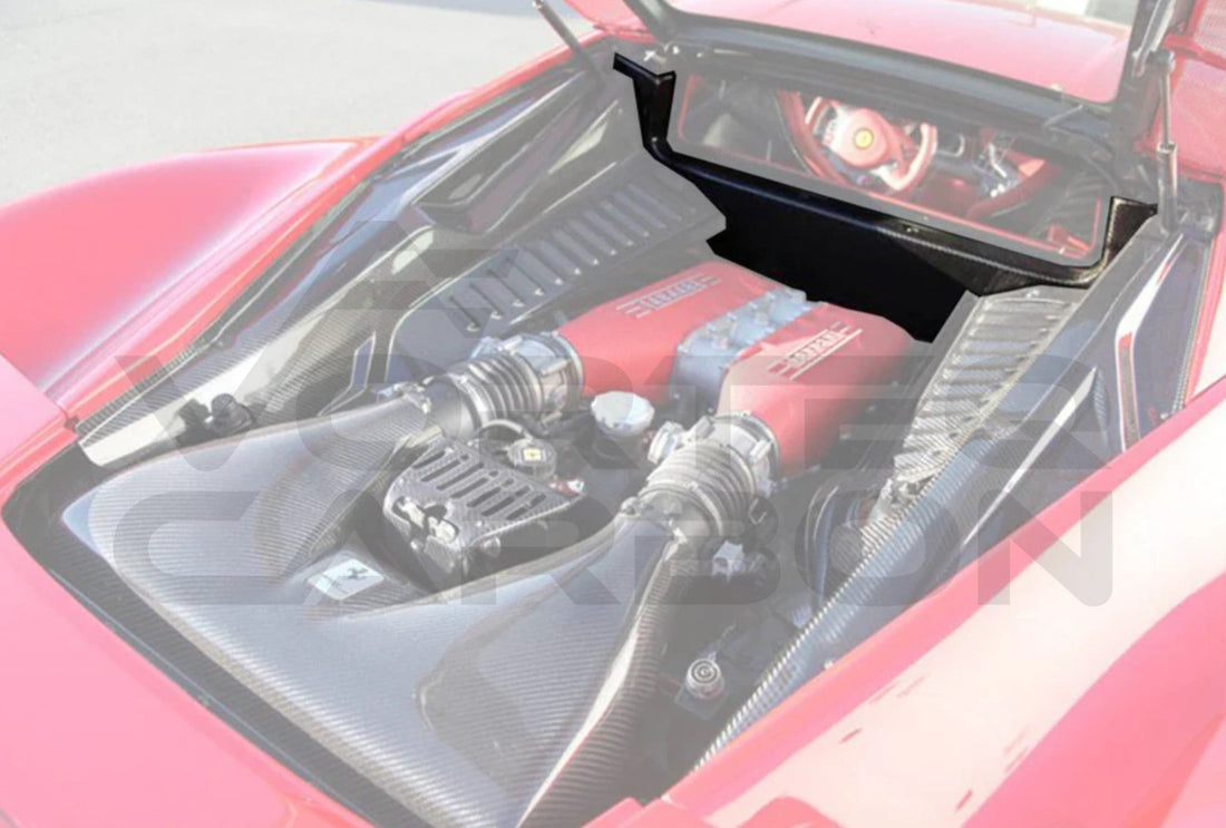 Carbon Fiber Engine Inner Panel Replacement Ferrari 458 Coupe / Speciale (2010 2015)