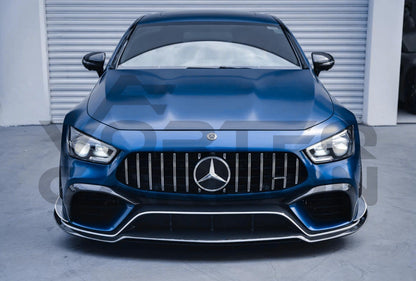 Carbon Fiber I Style Front Lip Mercedes Benz AMG GT63/S 4 Door Coupe X290 (2019 2024).