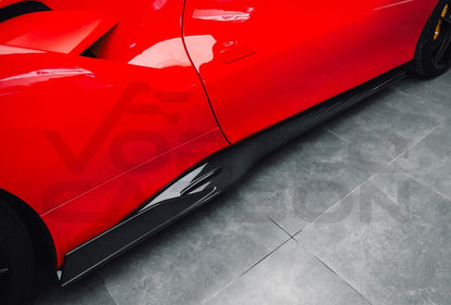 Carbon Fiber I Style Side Skirts Ferrari 488 GTB/Spyder (2015 2020)