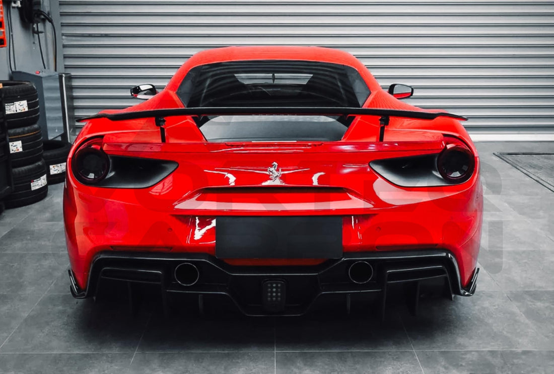 Carbon Fiber I Style Wing Spoiler Ferrari 488 GTB (2015 2020).