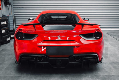 Carbon Fiber I Style Wing Spoiler Ferrari 488 GTB (2015 2020).
