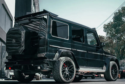 Carbon Fiber Rear Roof Spoiler (V1) Mercedes W463 G Class Wagon (2006 2018) 1