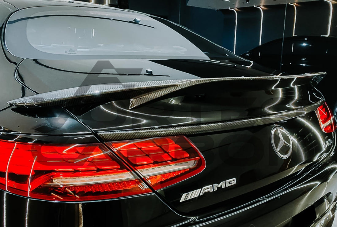 Carbon Fiber Trunk Trim Mercedes Benz C217 S63/S65 AMG Coupe (2014 2021)