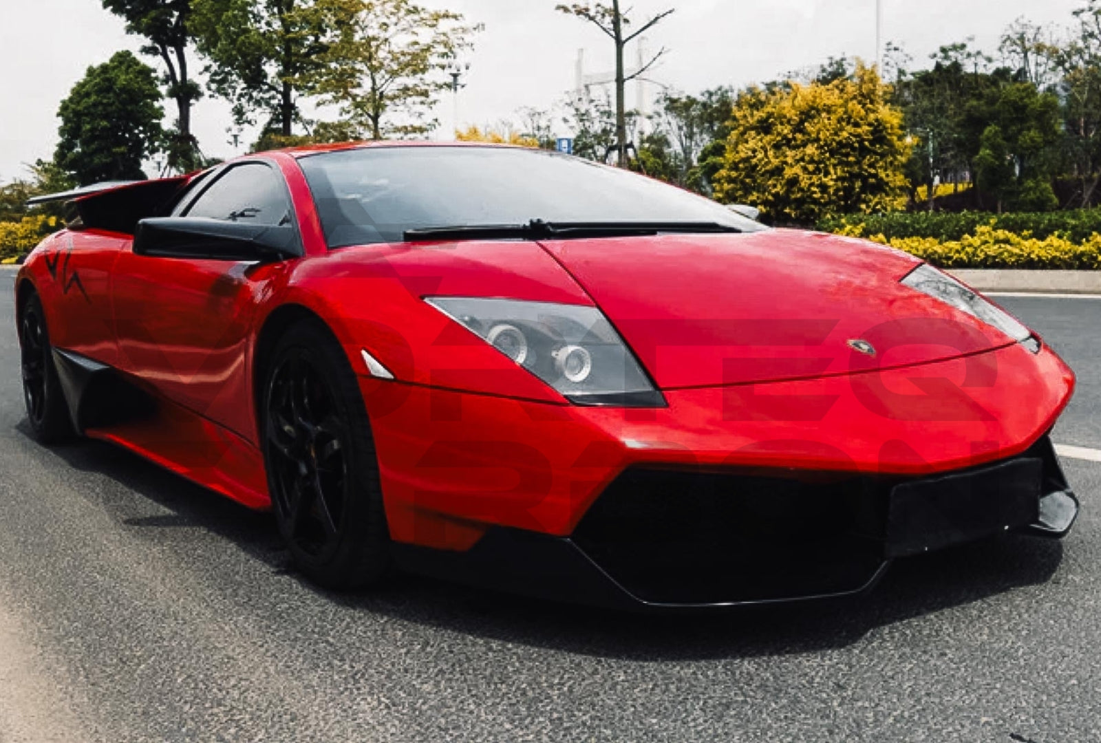 Partial Carbon Fiber SV Style Front Bumper With Vents Lamborghini Murcielago (2001 2010)