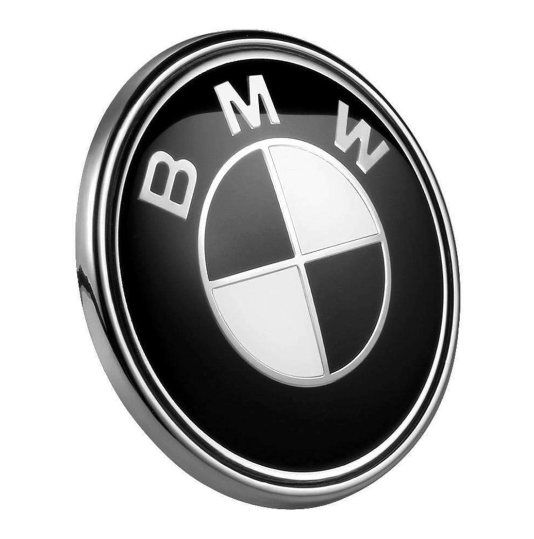 BMW Black &amp; White Wheel Emblem Replacement Set (4 Piece)
