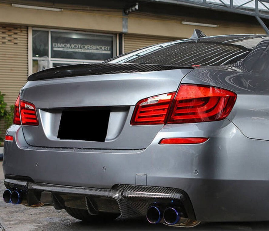 Carbon Fiber DTM Style Rear Diffuser (Quad Tips) - BMW 5 Series F10 (M-Sport)