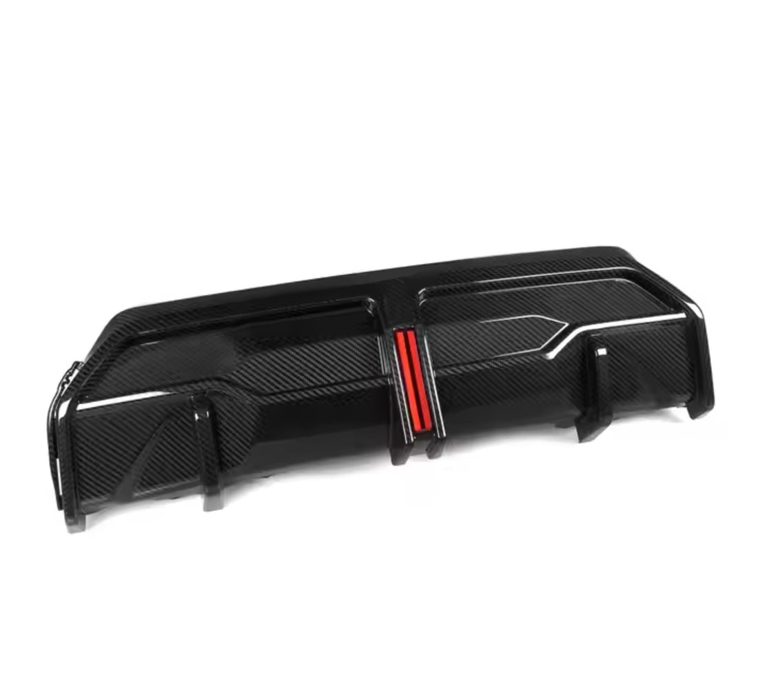 Carbon Fiber Performance Style Rear Diffuser w/ LED - BMW G42 M240i