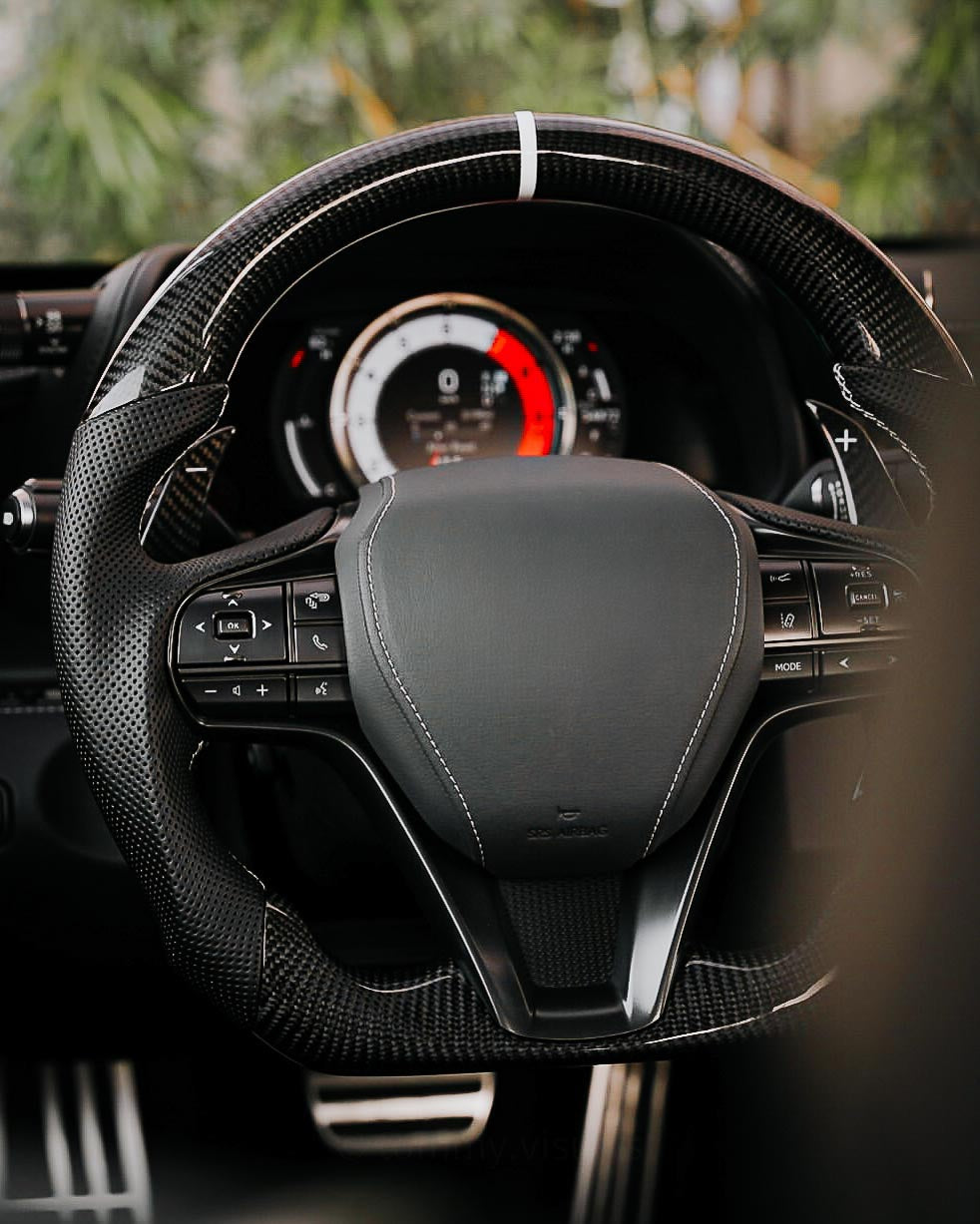 Fully Custom Carbon Fiber Steering Wheel - Lexus LC500