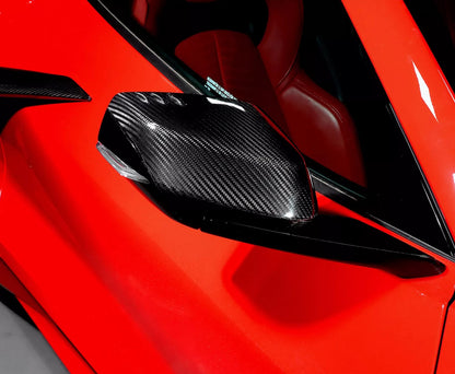 Carbon Fiber OEM Style Mirror Caps - Chevrolet Corvette C8