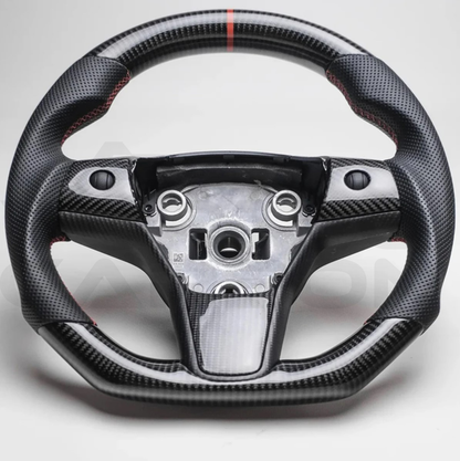 Fully Custom Carbon Fiber Steering Wheel - Tesla Model 3