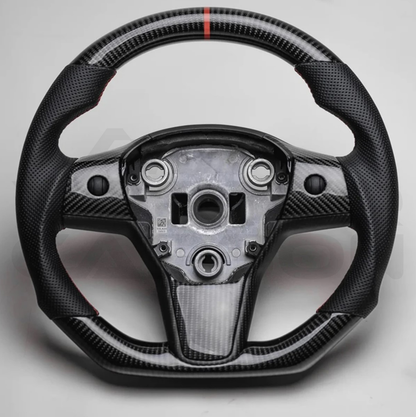 Fully Custom Carbon Fiber Steering Wheel - Tesla Model 3