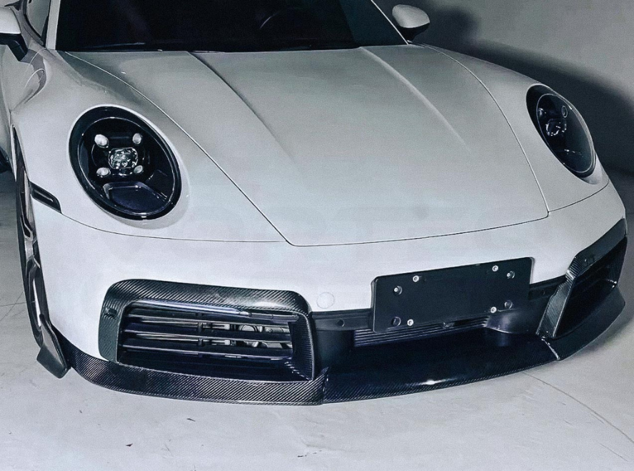 Carbon Fiber B Style Front Vent Trim - Porsche 992 911 Turbo S (2019-2022)
