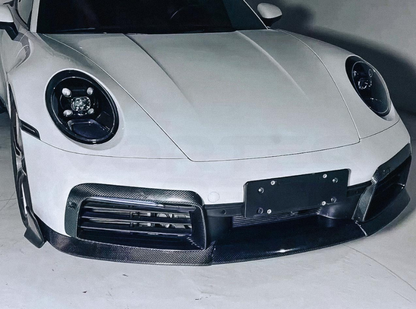 Carbon Fiber B Style Front Lip - Porsche 992 911 Turbo S (2019-2022)