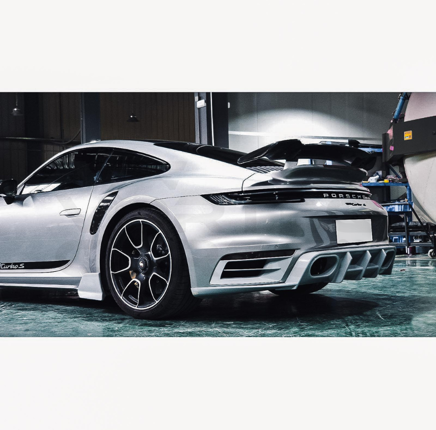 Carbon Fiber B Style Rear Diffuser - Porsche 992 911 Turbo S (2019-2022)