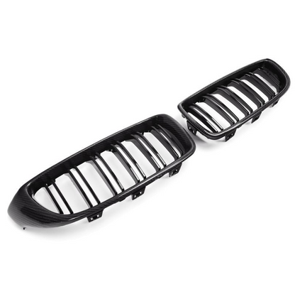 Carbon Fiber Front Kidney Grilles (Dual Slat) - BMW F32 F33 F36