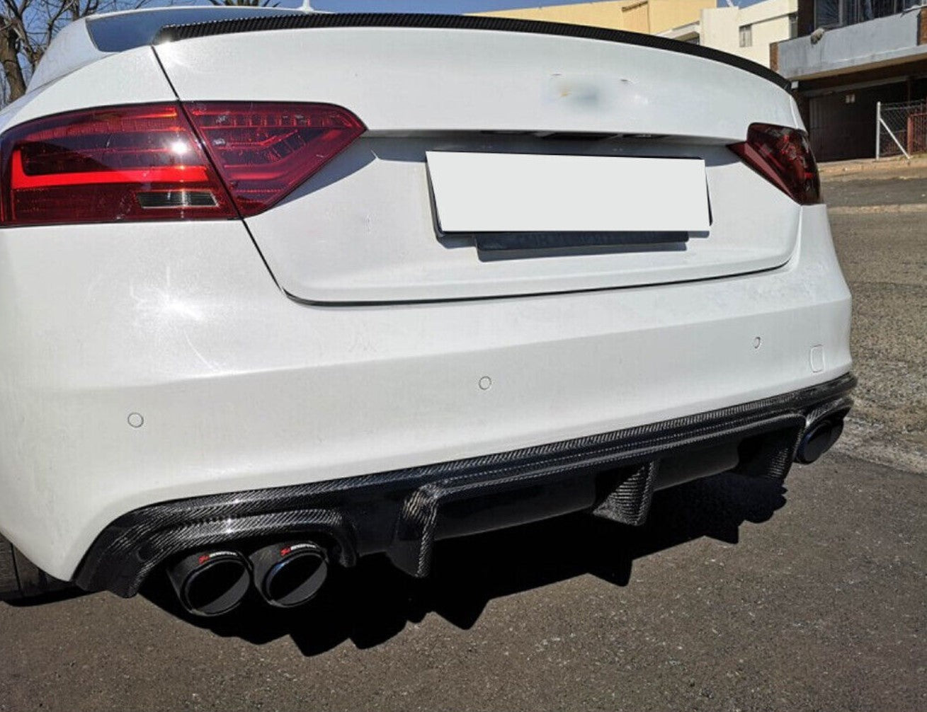 Carbon Fiber S-Line Style Rear Diffuser - Audi A5 S5 RS5 B8.5 Coupe (2