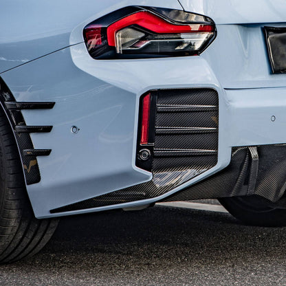 Carbon Fiber Rear Side Vent Trim Canard - BMW G87 M2