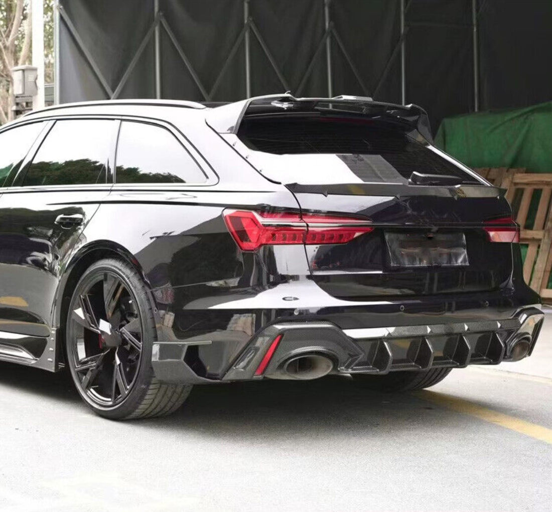 Carbon Fiber Rear Trunk Roof Spoiler V2 - Audi RS6 C8 Avant (2019-2023)