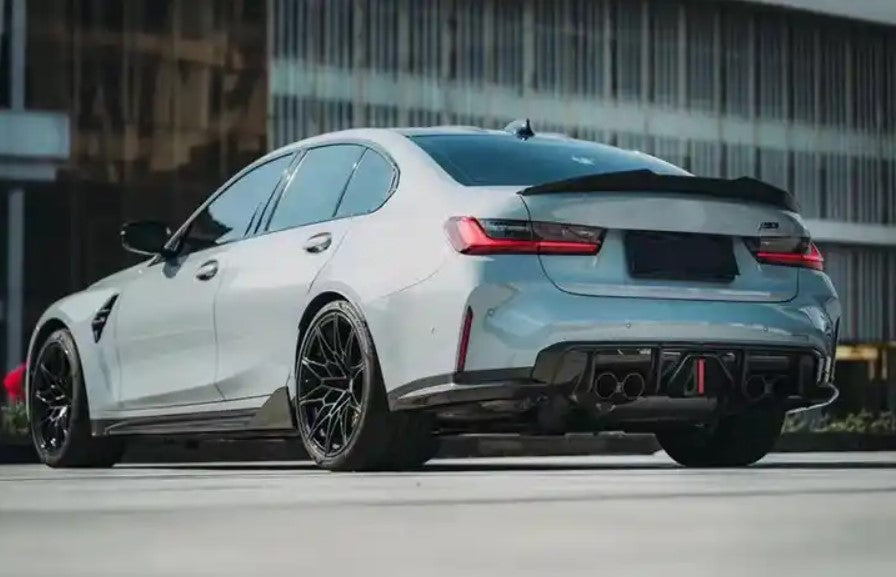 Carbon Fiber J Style LED Rear Diffuser - BMW G80 M3 / G82 M4