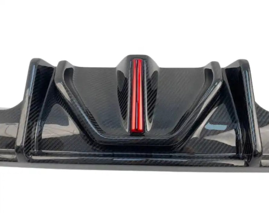 Carbon Fiber J Style LED Rear Diffuser - BMW G80 M3 / G82 M4