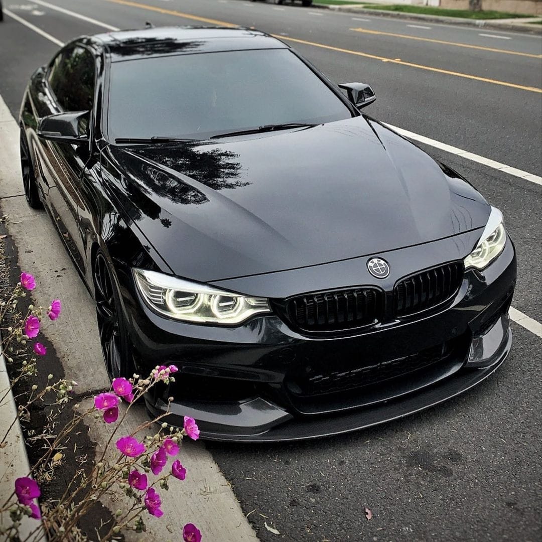 Gloss Black Front Kidney Grilles (Single Slat) - BMW F32 F33 F36