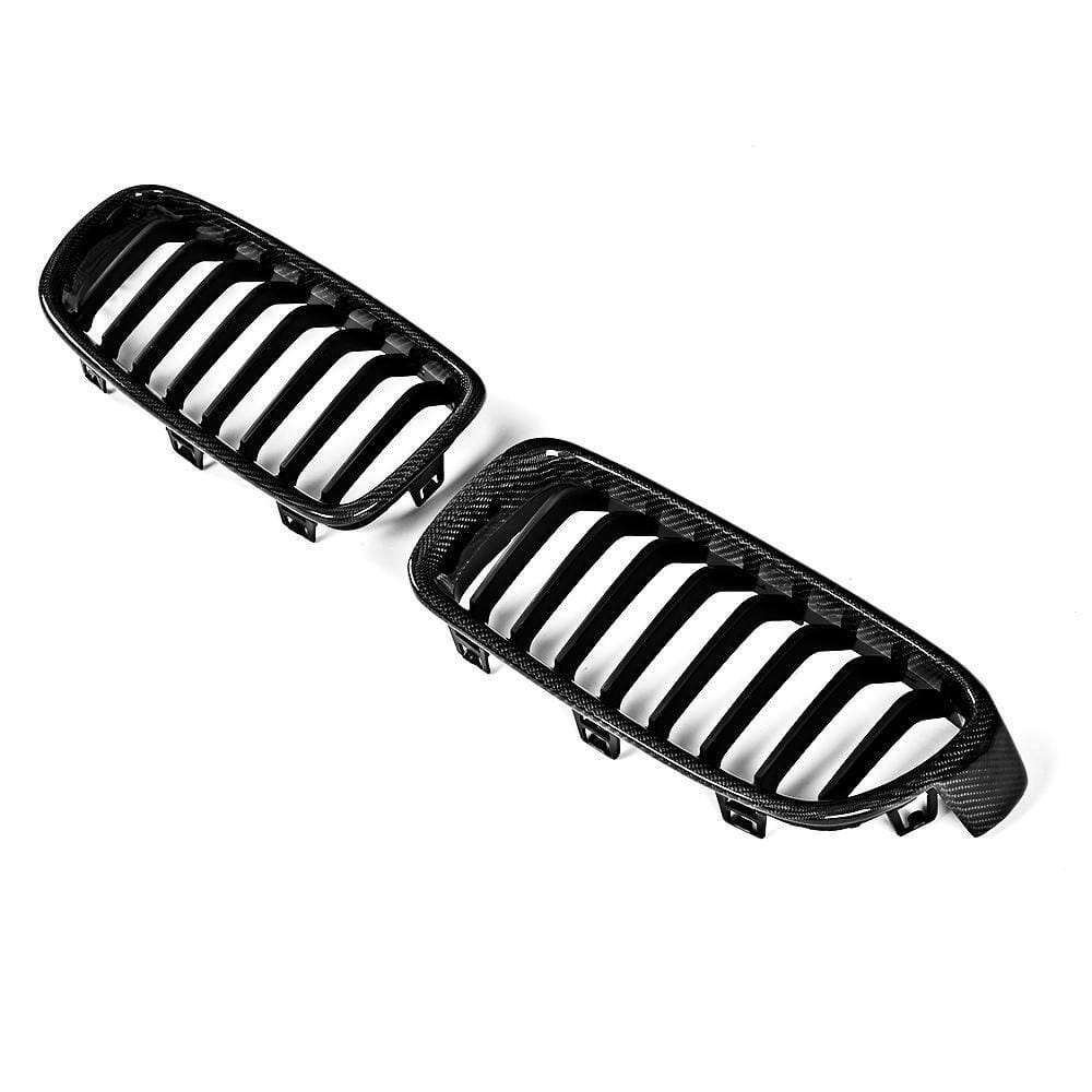 Carbon Fiber Front Kidney Grilles (Single Slat) - BMW F32 F33 F36