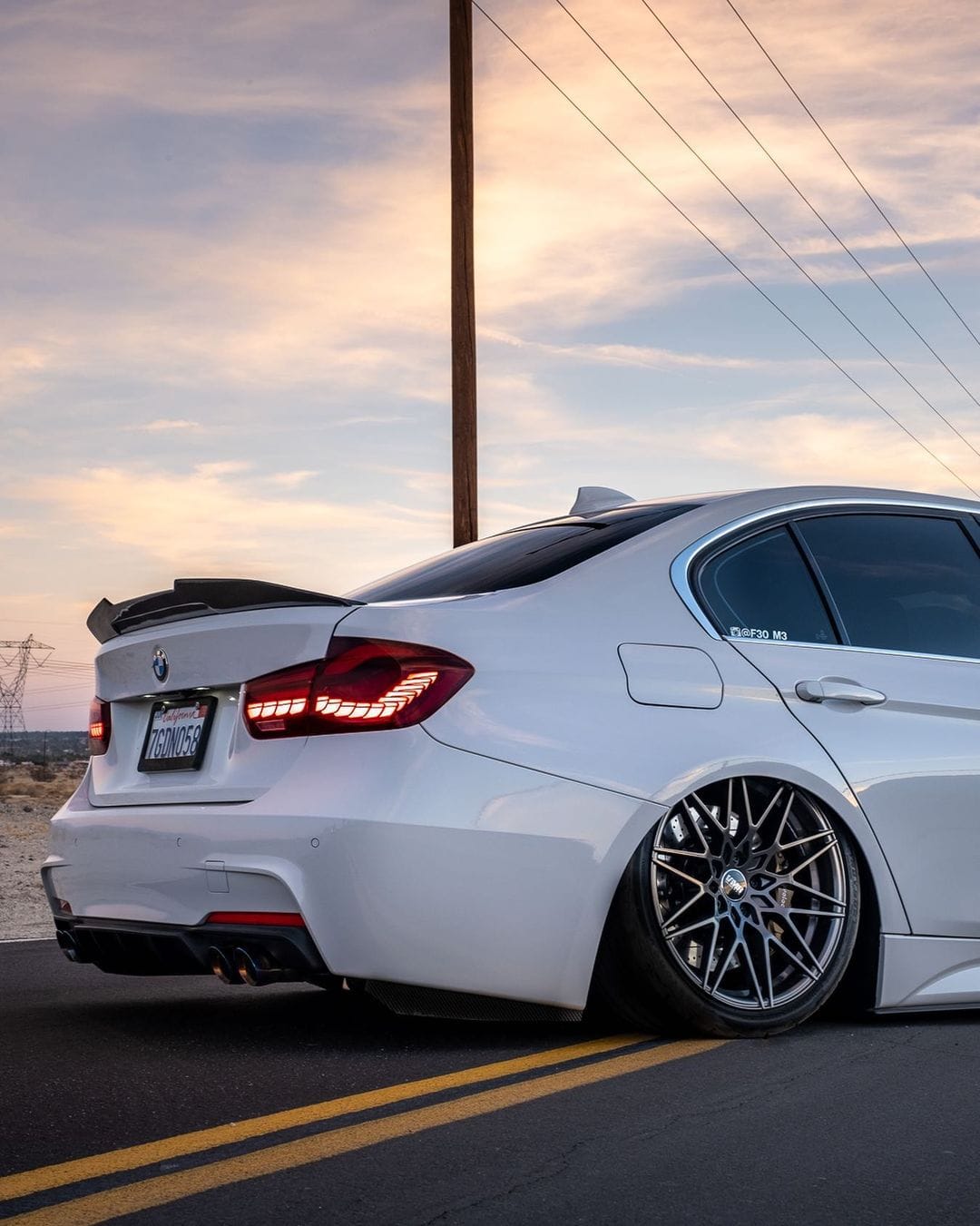 Carbon Fiber Trunk Spoiler PSM High Kick Style - BMW F30 / F80 M3