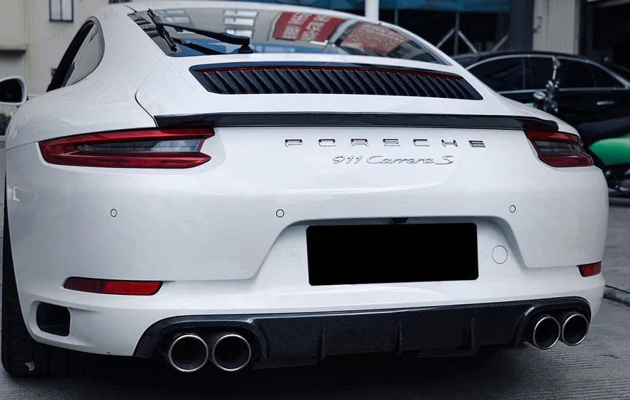 Carbon Fiber Rear Diffuser (Quad Exhaust) - Porsche 911 991.2 Carrera (2016-2018)