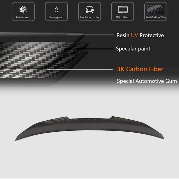 Carbon Fiber Trunk Spoiler PSM High Kick Style - BMW F30 / F80 M3