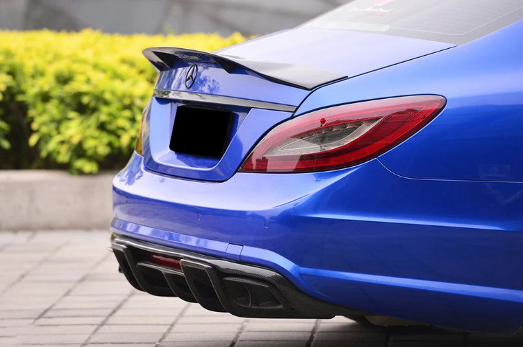 Carbon Fiber Trunk Spoiler Duckbill R Style - Mercedes W218 CLS Sedan