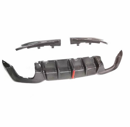 Carbon Fiber M Performance LED Rear Diffuser 3 Piece - BMW G20 M340i