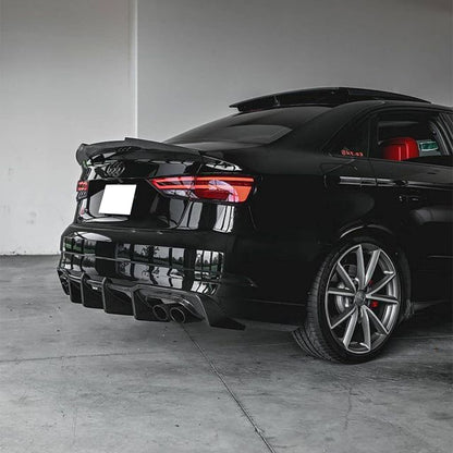 Carbon Fiber Trunk Spoiler PSM High Kick Style - Audi A3 S3 RS3 Sedan (2014-2023)