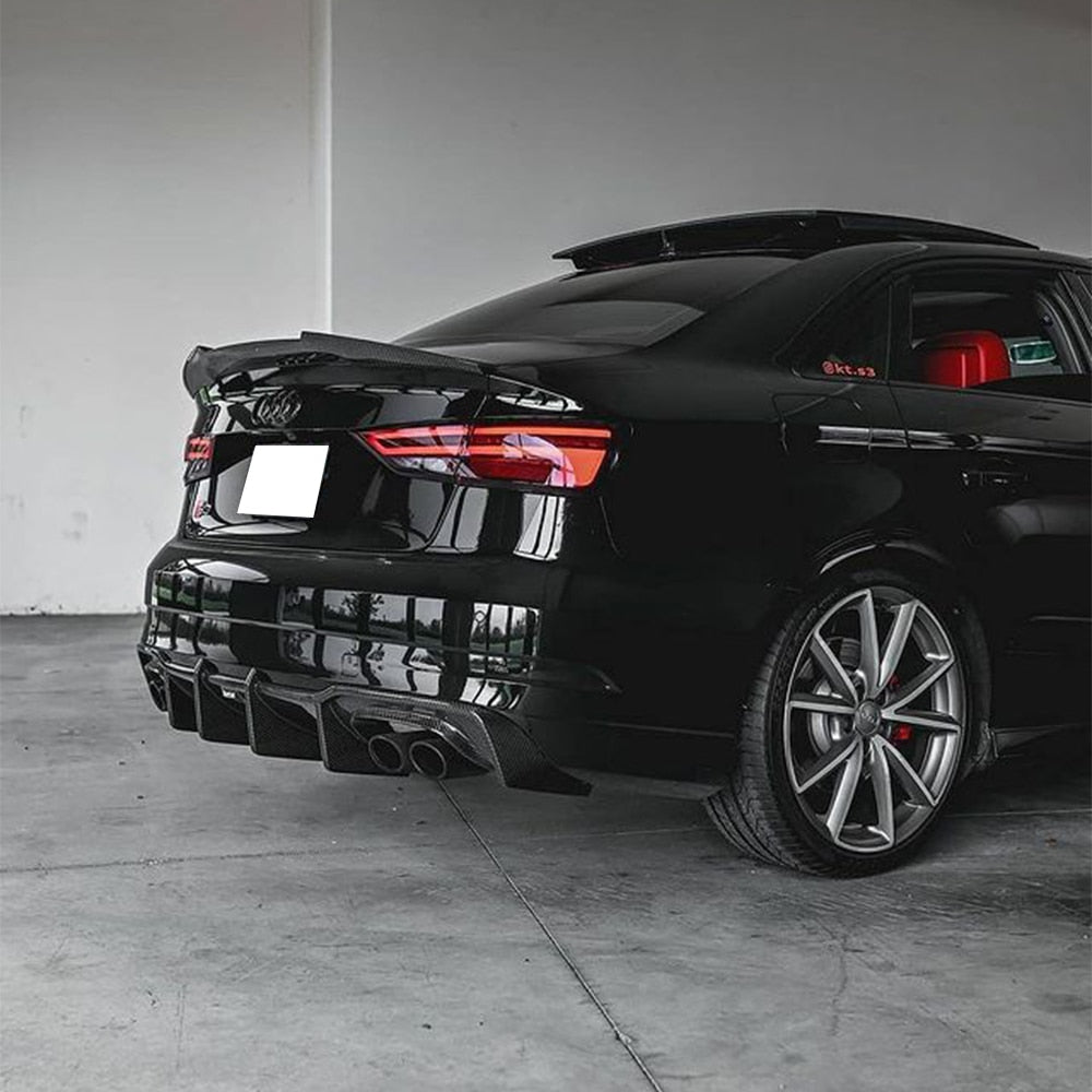 Carbon Fiber Trunk Spoiler PSM High Kick Style - Audi A3 S3 RS3 Sedan (2014-2024)