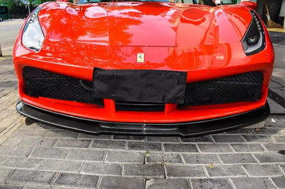 Carbon Fiber V Style Front Lip - Ferrari 488
