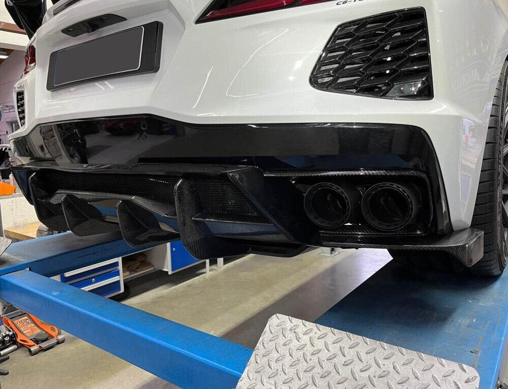 Carbon Fiber Big Fin Rear Diffuser - Chevrolet Corvette C8 Stingray