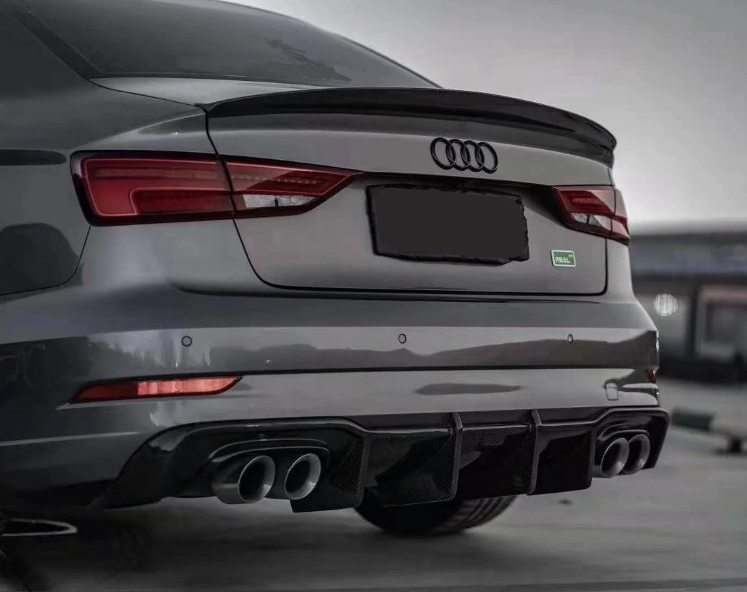 Carbon Fiber Rear Diffuser - Audi A3 S-Line / S3 Sedan (2017-2020)