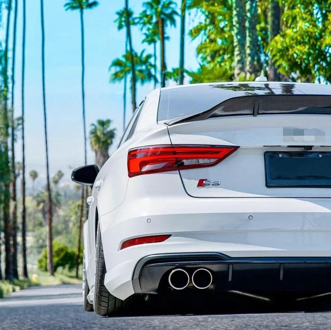 Carbon Fiber Trunk Duckbill Spoiler - Audi A3 S3 RS3 Sedan (2014-2020)