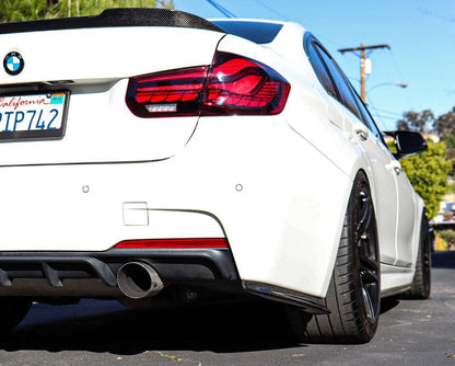 Carbon Fiber Rear Canard Splitters (V1) - BMW F30 (M-Sport Only)