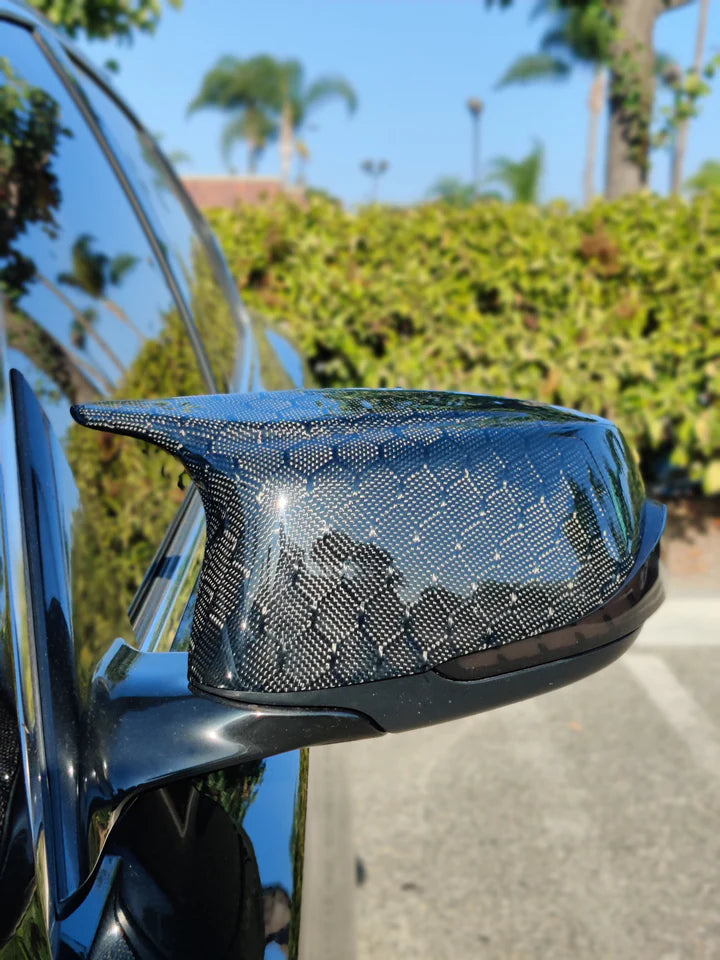 Honeycomb Carbon Fiber M Style Mirror Caps - Infiniti Q60